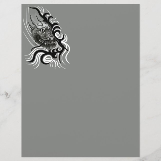 Le dragon chinois à la toiture de tatouage (Devant)