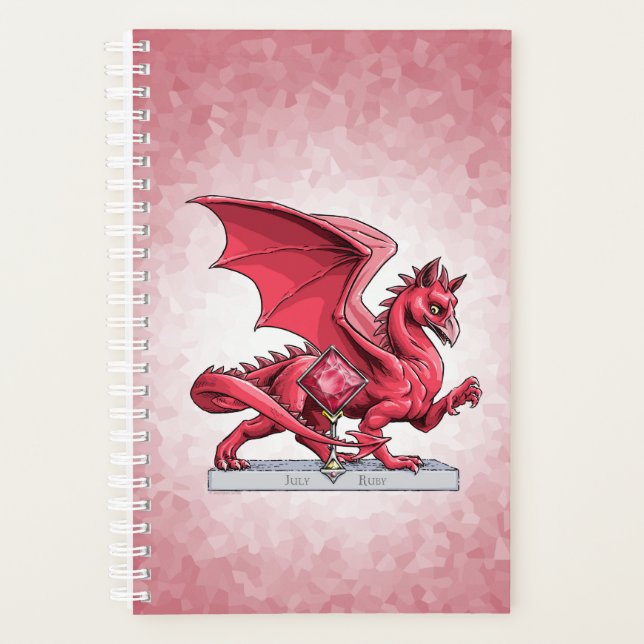 Le dragon de pierre de naissance de juillet : Ruby (Devant)