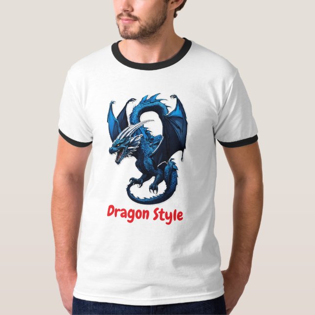 Le Dragon : Skyborne Fury Ringer T-Shirt Design (Devant)