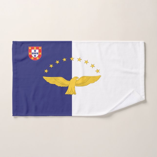 Le Drapeau à la main des Açores (Serviette à main)