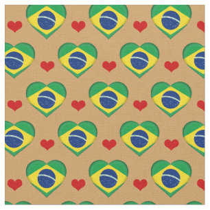 Le drapeau brésilien, un tissu du Coeur Rouge