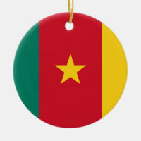 Le drapeau camerounais Ornement en céramique