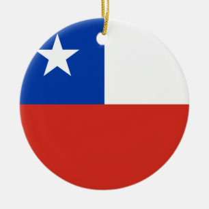 Le drapeau chilien ornement de céramique