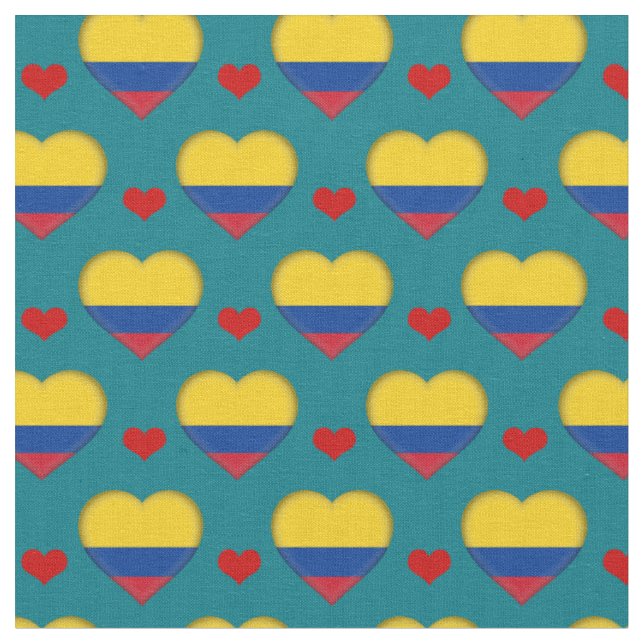 Le drapeau colombien, tissu du Coeur Rouge (Fermer)