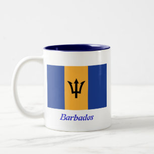 Le drapeau de la tasse de café des Barbade