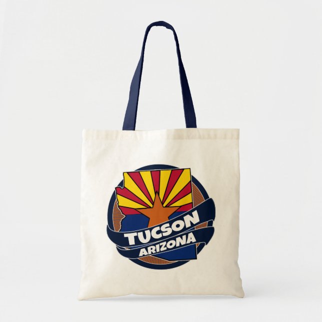 Le drapeau de Tucson Arizona a éclaté sac fourre-t (Devant)