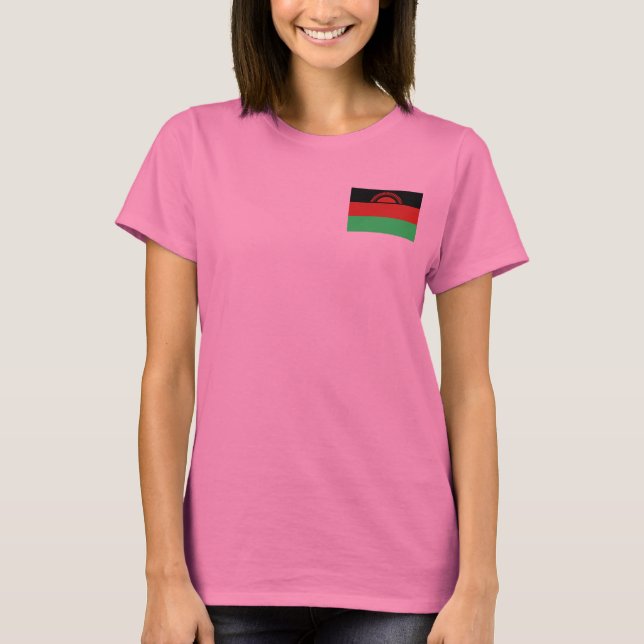 Le drapeau du Malawi et la carte T-shirt (Devant)