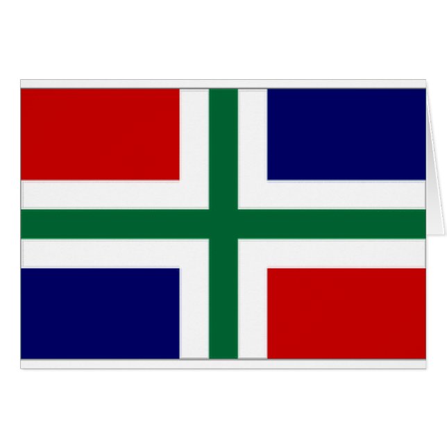 Le drapeau néerlandais de Groningue (Devant horizontal)