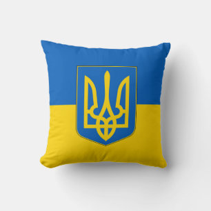 Le drapeau ukrainien sur le Coussin américain MoJo