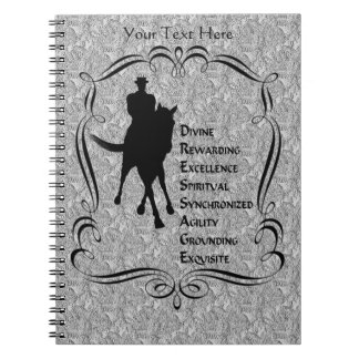 Le dressage est carnet de silhouette de cavalier