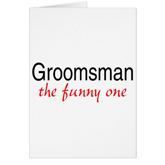 Le drôle (Groomsman) (Devant)