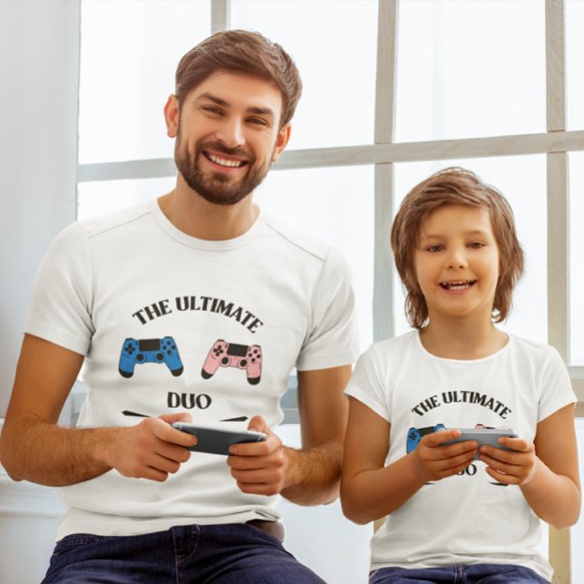 Le Duo Ultimate - T-shirt de jeu père et enfant (Créateur téléchargé)