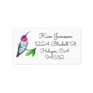 Le Étiquette de adresse des colibris d'Anna