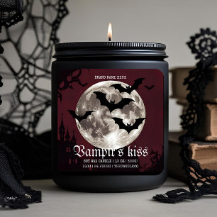Le Étiquette de bougie d'Halloween Kiss de Vampire