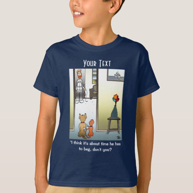 Le faire Beg Boy's Navy T-Shirt (Devant)