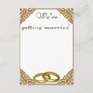 Le faire-part de mariage a doré le cadre