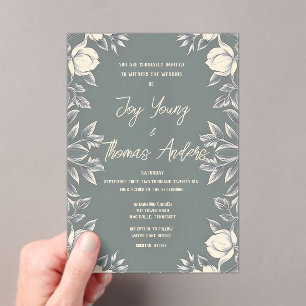 Le Faire-part de mariage Acrylique du Jardin Franç