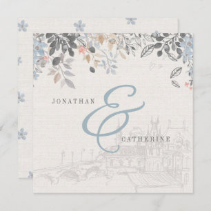 Le Faire-part de mariage de charme de l'ancien mon