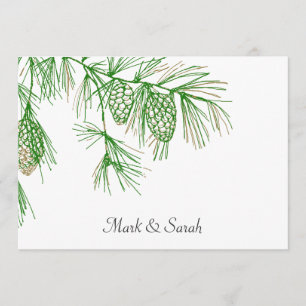 Le Faire-part de mariage de Green Pine Boughs