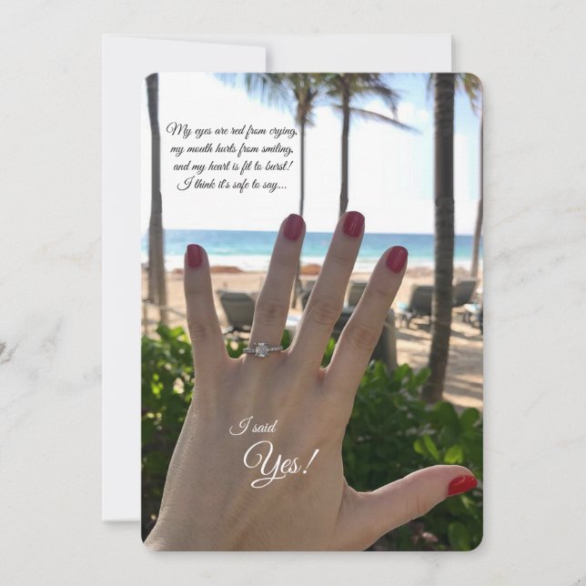 Le Faire-part photo de la ceinture Fiançailles (Devant)