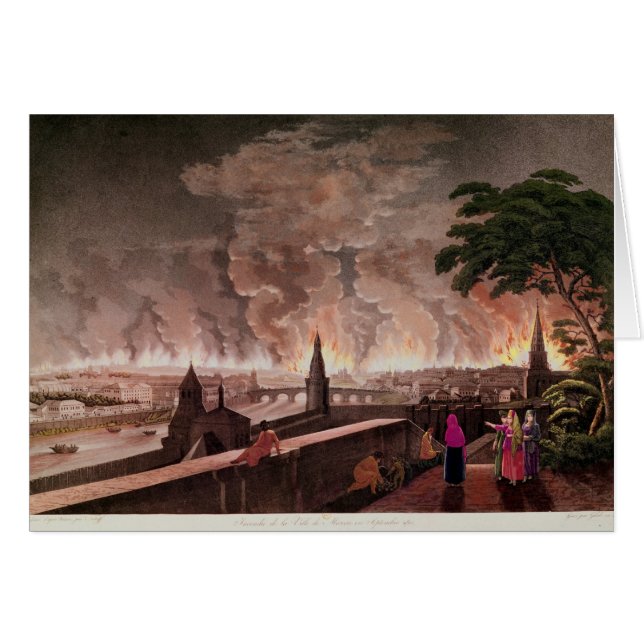 Le feu à Moscou, septembre 1812. gravé par (Devant horizontal)