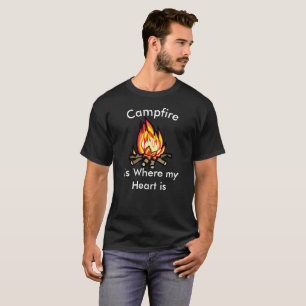Le feu de camp est où mon T-shirt humoristique de