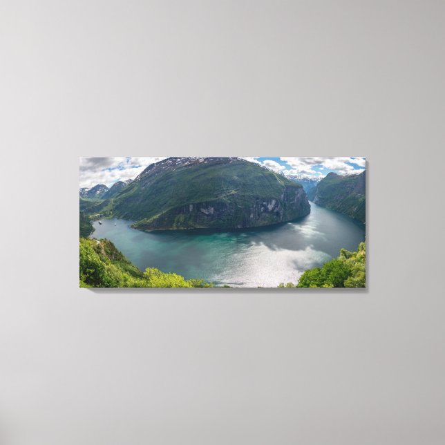 Le fjord complet en toile panoramique (Recto)
