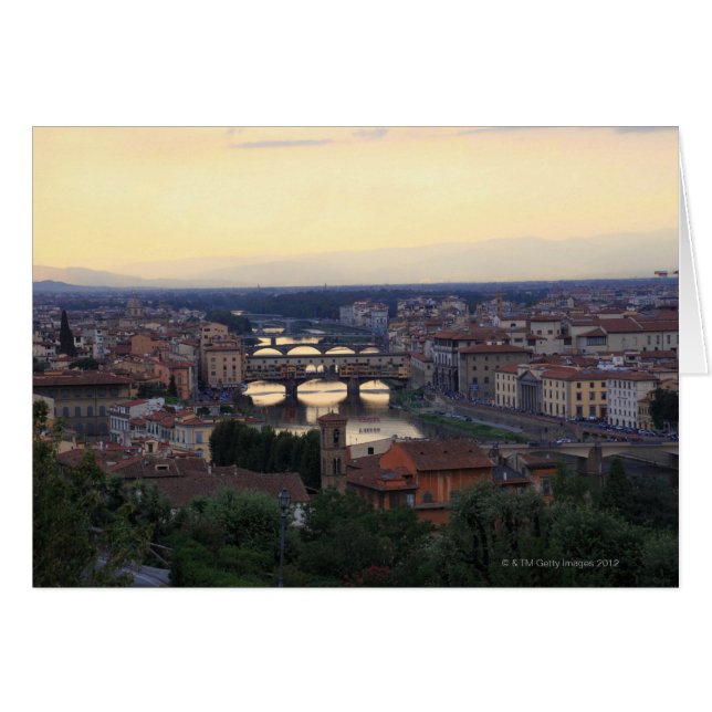 Le fleuve Arno et le Ponte Vecchio à Florence, (Devant horizontal)