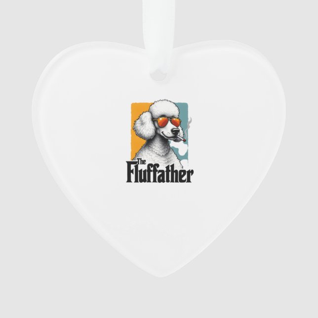 Le Fluffather Caniche Vintage Drôle de Chien Mafia (devant)