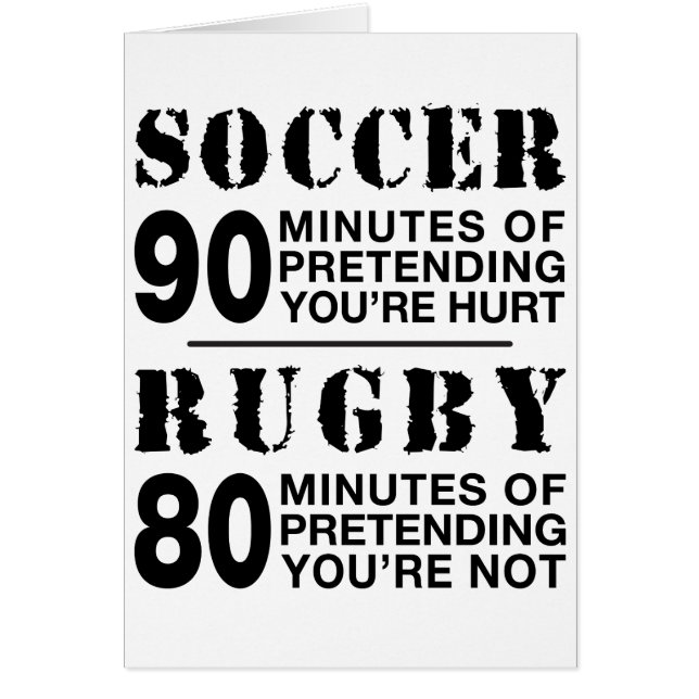 Le football contre le rugby (Devant)