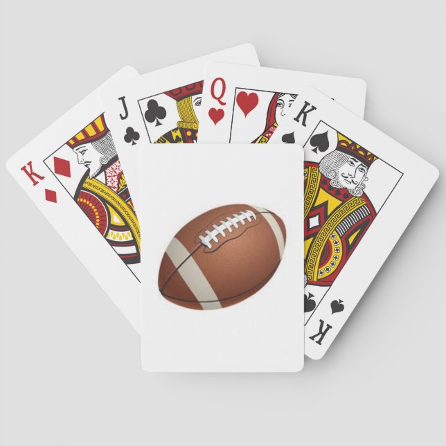 Le football sur un paquet de cartes de jeu (dos)