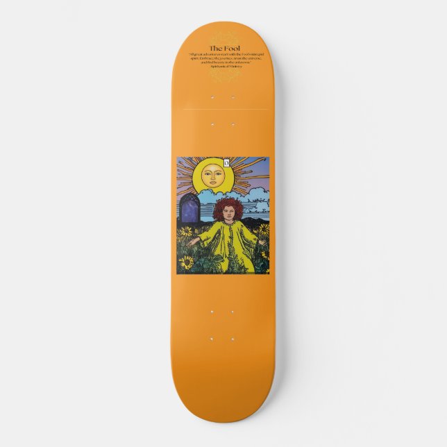 "Le fou" Tarot Card Skateboard Deck (Recto)