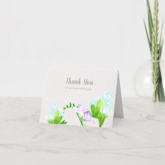 Le freesia d'aquarelle fleurit le Merci