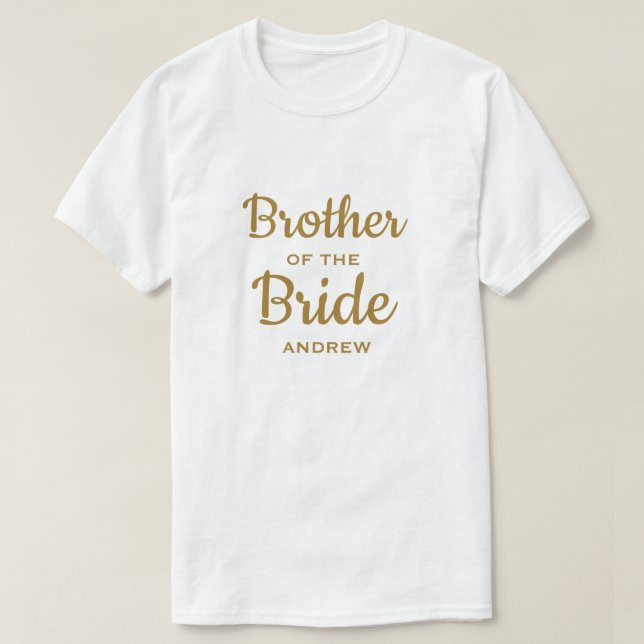 Le frère de la mariée T-shirt personnalisé (Design devant)