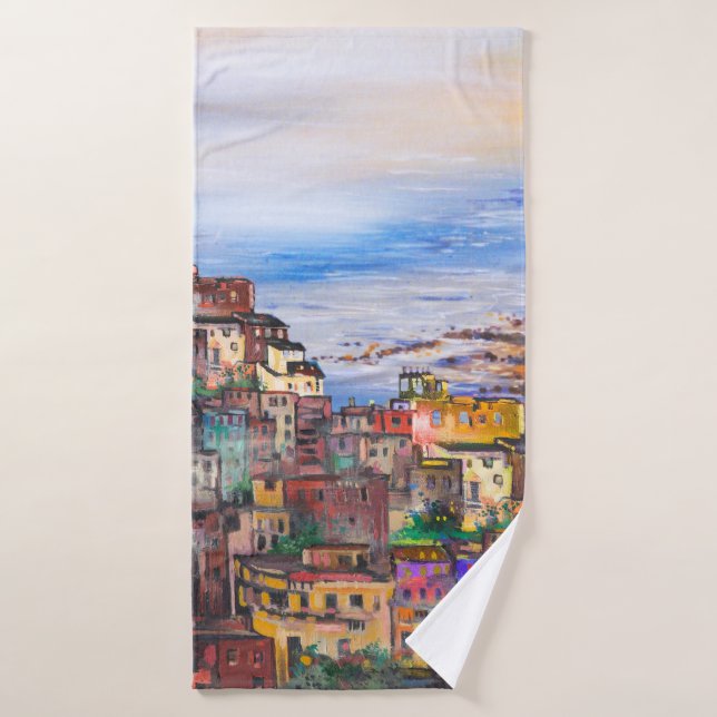 Le front de mer à Naplesitaly, naples, napoli, vil (Serviette de bain)