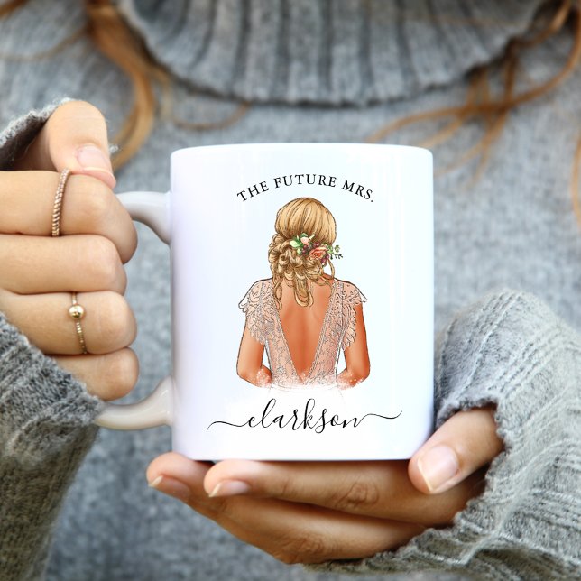Le Futur Mme Photo Personnalisée Café Mug (Créateur téléchargé)