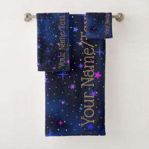 Le Galaxy Stars Minuit Bleu Serviette De Bain Ense