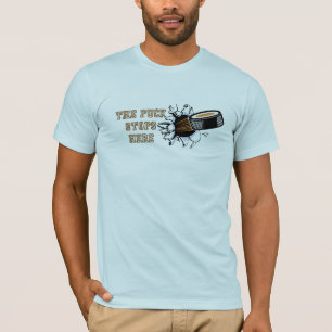 Le galet arrête ici le T-shirt des hommes d'hocke