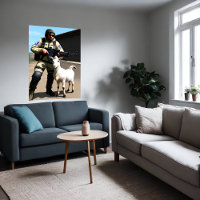 Le garde du corps de la chèvre | AI Art Poster