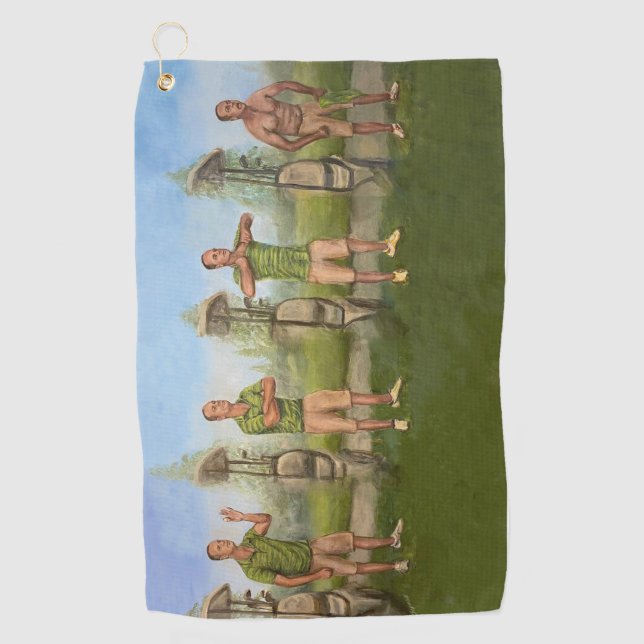 Le gars du golf pique. Serviette de golf (Devant)