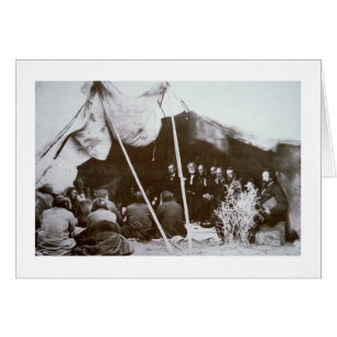 Le Général William T. Sherman (1820-91) préside à