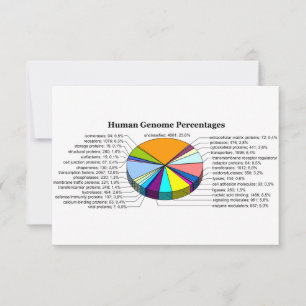 Le génome humain avec le nombre et le pourcentage