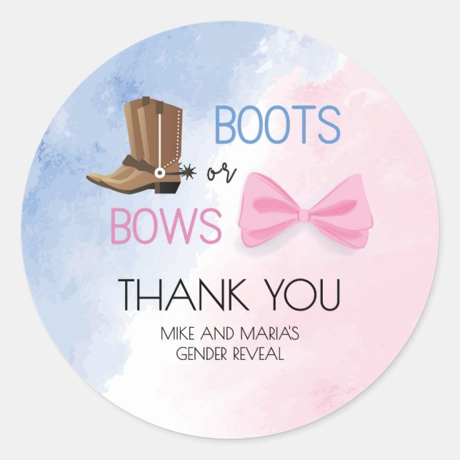 Le genre Boots ou Bows révèle les autocollants de  (Devant)