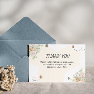Le genre d'abeilles révèle la carte de remerciemen