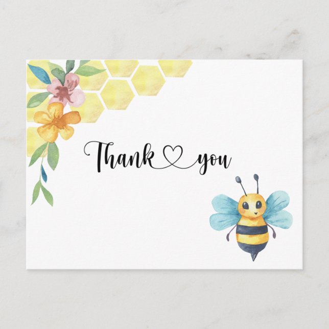Le genre d'abeilles révèle la carte de remerciemen (Devant)
