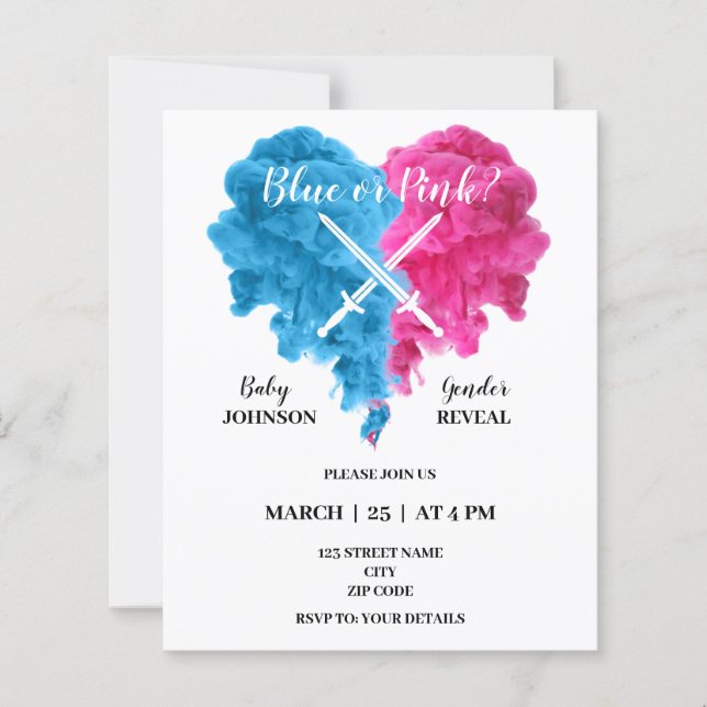 Le genre de boxe révèle les invitations de la fête (Devant)