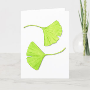 Le Ginkgo part de la carte de note ou de la carte