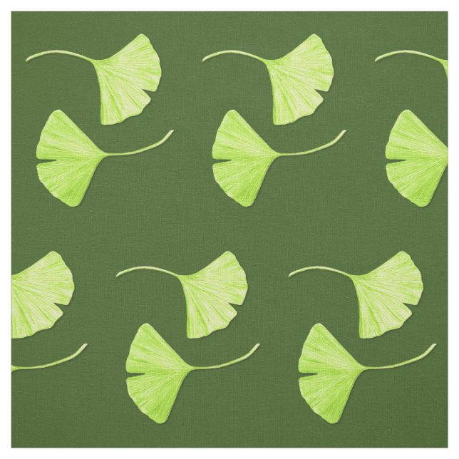 Le Ginkgo part du tissu botanique d'art (Échantillon)
