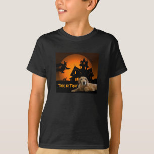 Le golden retriever Halloween badine le T-shirt