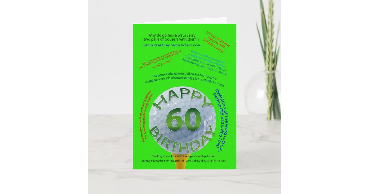 Le Golf Plaisante Carte D Anniversaire Pour 60 Ans Zazzle Fr Le Golf Plaisante Carte D Anniversaire Pour 60 Ans Zazzle Fr